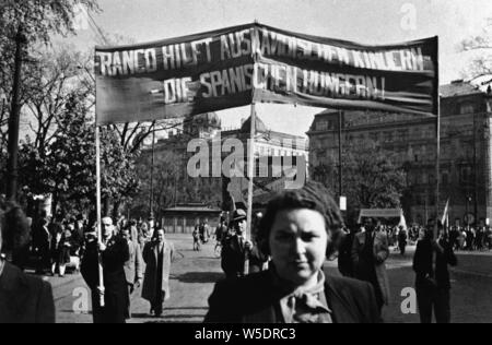 MANIFESTACION DE APOYO AL Pueblo Español. Lage: Fundación Pablo Iglesias. MADRID. Spanien. Stockfoto