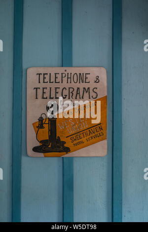 Popeye Village Malta - Juli 19., 2019. Interieur der Zimmer im Popeye Village in Malta. Auch Sweethaven Village bekannt. Es ist ein Film set Purpos Stockfoto