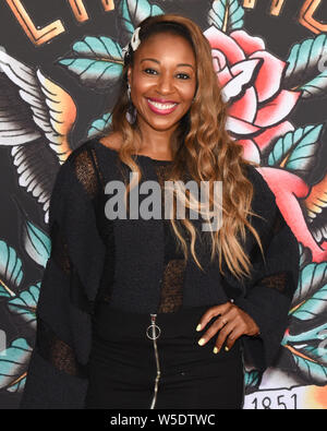 Kinya Claiborne nimmt an den 10. Jahrestag von Kiehl's LifeRide für amfAR profitieren zu HIV/AIDS-Forschung in Century City am Westfield Century City in Century City am 27. Juli 2019. Stockfoto