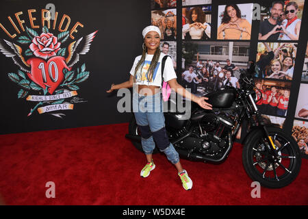 Alexus Ajiona nimmt an den 10. Jahrestag von Kiehl's LifeRide für amfAR profitieren zu HIV/AIDS-Forschung in Century City am Westfield Century City in Century City am 27. Juli 2019. Stockfoto