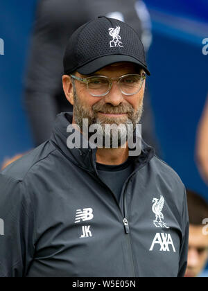 BT Stadion Murrayfield, Edinburgh, Großbritannien. 28. Juli 2019. Vor der Saison freundlich Liverpool gegen SSC Napoli; Jürgen Klopp Manager von Liverpool Credit: Aktion plus Sport/Alamy leben Nachrichten Stockfoto