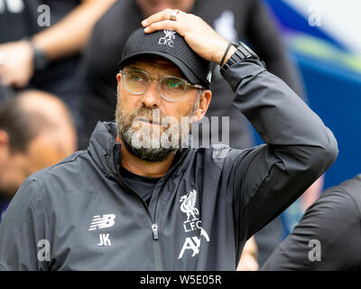 BT Stadion Murrayfield, Edinburgh, Großbritannien. 28. Juli 2019. Vor der Saison freundlich Liverpool gegen SSC Napoli; Jürgen Klopp Manager von Liverpool Credit: Aktion plus Sport/Alamy leben Nachrichten Stockfoto