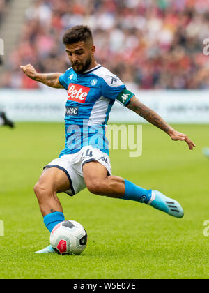 BT Stadion Murrayfield, Edinburgh, Großbritannien. 28. Juli 2019. Vor der Saison freundlich Liverpool gegen SSC Napoli; Lorenzo Insigne Napoli in Aktion: Aktion plus Sport/Alamy leben Nachrichten Stockfoto