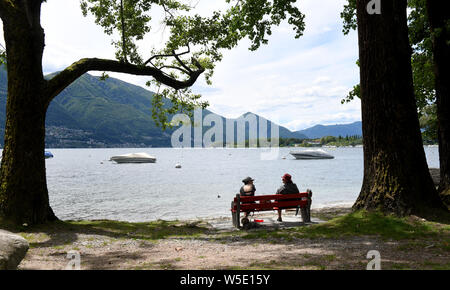 Lago Maggiore bei Locarno in der italienischen Schweiz. Verbano Stockfoto