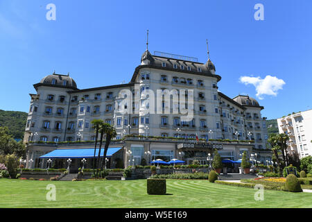 Regina Palace Hotel, Stresa, Lago Maggiore, Italien Stockfoto