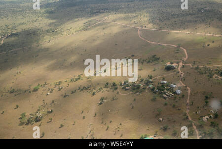 Luftaufnahmen von der Wiese im Serengeti National Park, Tansania Stockfoto