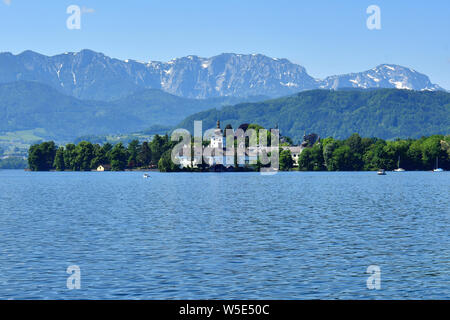 Schloss Ort, See schloss, Seeschloss Ort, Gmunden, Österreich, Europa Stockfoto