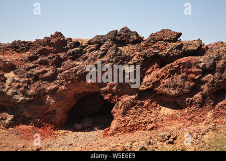 Meditation Höhlen von chamar Khiid Klosters in der Wüste Gobi in der Nähe von Sainshand. Mongolei Stockfoto