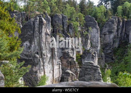 Prachover Felsen im Nationalpark und Naturpark "Böhmische Paradies" Stockfoto