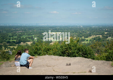 Der Suche in Alderley Edge in Cheshire, Großbritannien. Stockfoto