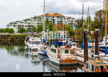 Fischerboote in Nanaimo Stockfoto