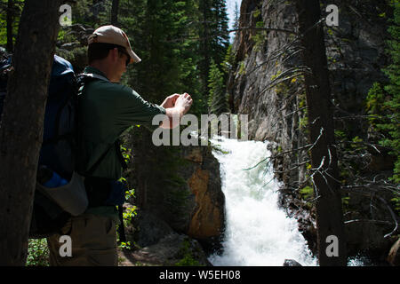 Rock Mountain National Park Trail Stockfoto