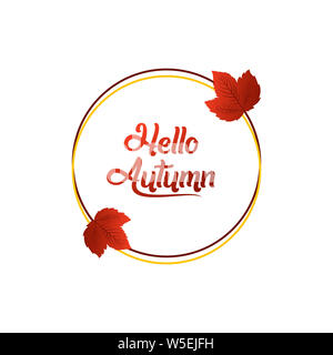 Hallo Herbst Hintergrund Stockfoto