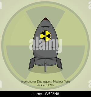 Internaional Tag gegen Atomtests Stock Vektor