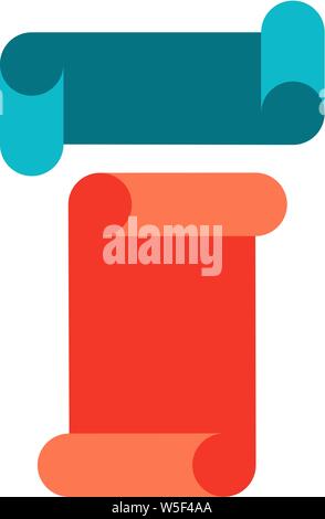 Einstellen der Designelemente Flachbild banner Bänder. Stock Vektor