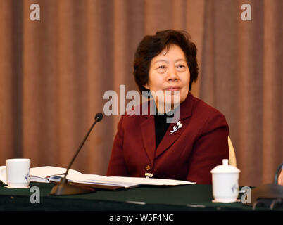 Hu Zejun, der Auditor-General des National Audit Office, besucht eine Plenarsitzung der Provinz Jiangxi während der zweiten Sitzung des 13 NPC (N Stockfoto