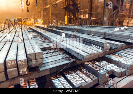 Lager Metall leer. Galvanik Anlage für das Metall. Stockfoto