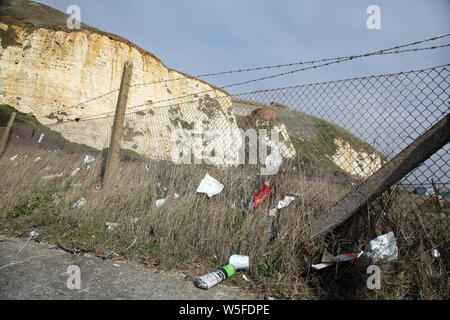 Wurf gestreut über Newhaven, East Sussex. Stockfoto