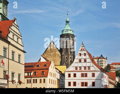 Marktplatz - Am Markt in Pirna. Sachsens. Deutschland Stockfoto