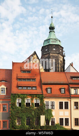 Marktplatz - Am Markt in Pirna. Sachsens. Deutschland Stockfoto