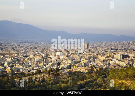 Panoramablick auf Athen. Griechenland Stockfoto