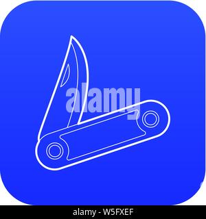 Taschenmesser Symbol blau Vektor Stock Vektor