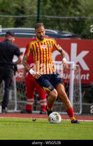 Andrea La Mantia (Lecce) während der während der Vorsaison Freundschaftsspiel zwischen Lecce 6-0 Virtus Bozen an Zaccaria Stadion am 25. Juli 2019 in St. Ulrich, Italien. Credit: Maurizio Borsari/LBA/Alamy leben Nachrichten Stockfoto