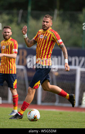 Andrea La Mantia (Lecce) während der während der Vorsaison Freundschaftsspiel zwischen Lecce 6-0 Virtus Bozen an Zaccaria Stadion am 25. Juli 2019 in St. Ulrich, Italien. Credit: Maurizio Borsari/LBA/Alamy leben Nachrichten Stockfoto