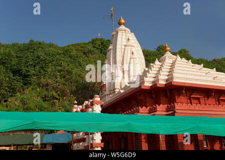 Ganesha Tempel in Ganapatipule Strand, Ratnagiri, Maharashtra, Indien. Stockfoto