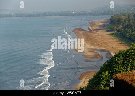 Luftaufnahme von Bhatye Strand Ratnagiri, Maharashtra, Indien. Stockfoto