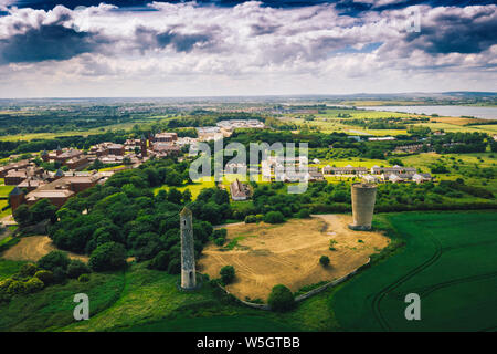 Landschaft Luftaufnahme von Donabate Region in Dublin County, Irland. Stockfoto