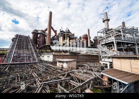 Völklinger Hütte, Weltkulturerbe der UNESCO Heritge Website, Saarland, Deutschland, Europa Stockfoto