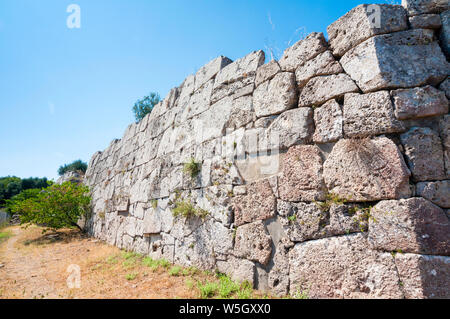 Stadtmauern der römischen Stadt Cosa, Ansedonia, Provinz Grosseto, Maremma, Toskana, Italien, Europa Stockfoto