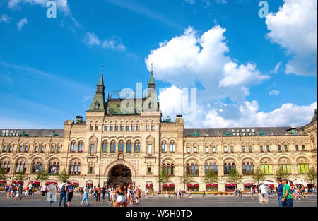 Russland, Moskau - 27. Juli 2019 - Gummi General Store auf dem Roten Platz Stockfoto