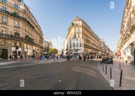 Rue de Turbigo, Etienne Marcel Station, 2. Arrondissement, Paris, Frankreich, Europa Stockfoto