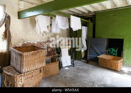 Die Wäsche in Southwell Workhouse, Southwell, Nottinghamshire, England, Großbritannien Stockfoto