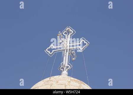 Deyrulzafaran Kloster Mardin Türkei Religiöses Gebäude. Deyrulzafaran syrisch-orthodoxes Kloster in Mardin, Türkei. Stockfoto