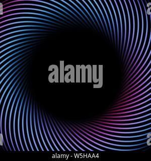 Abstrakte Informationen Technologie im 3D-Hintergrund mit einem farbigen verdrillte Leitungen. Stock Vektor