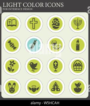 Ostern-Web-Symbole für User Interfacedesign Stock Vektor