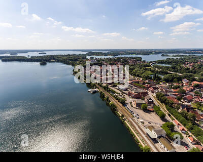 Luftaufnahme der Stadt Plön in Schleswig-Holstein in Norddeutschland Stockfoto