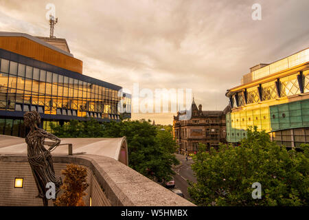 Blick von der Terrasse des TRÄSCH in Nottingham, Nottinghamshire England Großbritannien Stockfoto