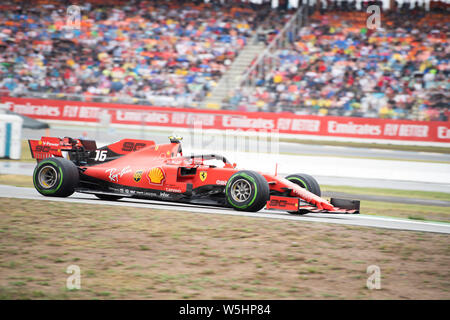 Hockenheim, Deutschland. 28. Juli 2019. Charles Leclerc (MON, Scuderia Ferrari Mission Worfeln), Aktion, Rennen am 28.07.2019, Formel 1, Grand Prix von Deutschland in Hockenheim/Deutschland vom 26.07. - 28.07.2019, Saison 2019, | Verwendung der weltweiten Kredit: dpa/Alamy leben Nachrichten Stockfoto
