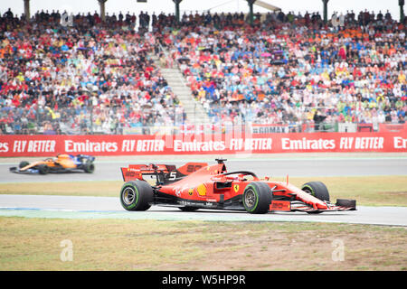 Hockenheim, Deutschland. 28. Juli 2019. Sebastian Vettel (GER, Scuderia Ferrari Mission Worfeln), Aktion, Rennen am 28.07.2019, Formel 1, Grand Prix von Deutschland in Hockenheim/Deutschland vom 26.07. - 28.07.2019, Saison 2019, | Verwendung der weltweiten Kredit: dpa/Alamy leben Nachrichten Stockfoto