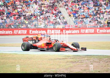 Hockenheim, Deutschland. 28. Juli 2019. Sebastian Vettel (GER, Scuderia Ferrari Mission Worfeln), Aktion, Rennen am 28.07.2019, Formel 1, Grand Prix von Deutschland in Hockenheim/Deutschland vom 26.07. - 28.07.2019, Saison 2019, | Verwendung der weltweiten Kredit: dpa/Alamy leben Nachrichten Stockfoto