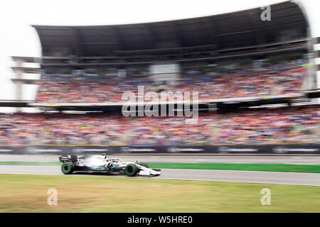 Hockenheim, Deutschland. 28. Juli 2019. Valtteri Bottas (FIN, Mercedes-AMG PETRONAS Motorsport), Aktion, Rennen am 28.07.2019, Formel 1, Grand Prix von Deutschland in Hockenheim/Deutschland vom 26.07. - 28.07.2019, Saison 2019, | Verwendung der weltweiten Kredit: dpa/Alamy leben Nachrichten Stockfoto