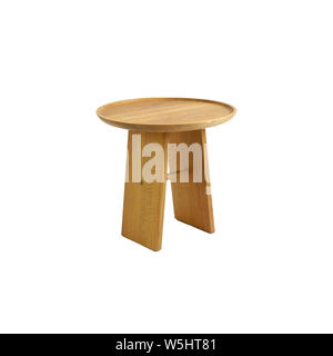 Holzstuhl isoliert auf weißem Hintergrund Stockfoto