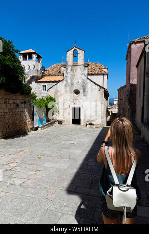 C Korcula Stadt und Insel, Kroatien Stockfoto