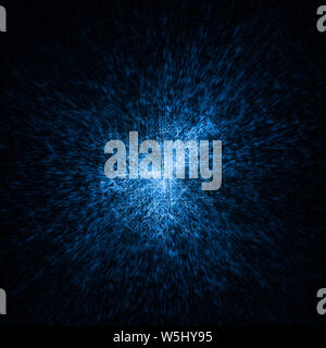 Dunkle technologischen Hintergrund mit leuchtenden Linien, 3D-Rendering. Computer digitale Zeichnung. Stockfoto