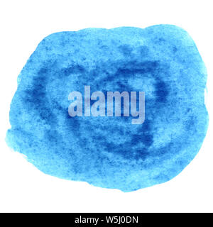 Abstrakt Blau Tintenfleck strukturierten Hintergrund. Modernes Design Aquarell. Design Element. Stockfoto