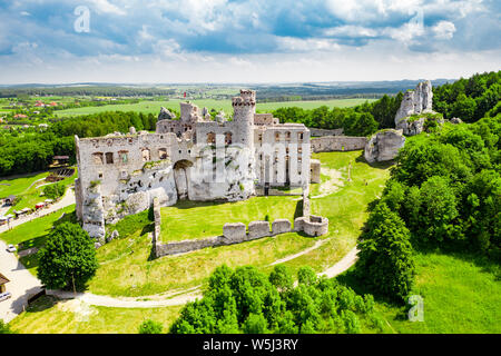 Mittelalterliche Burgruine in Ogrodzieniec, Polen Stockfoto